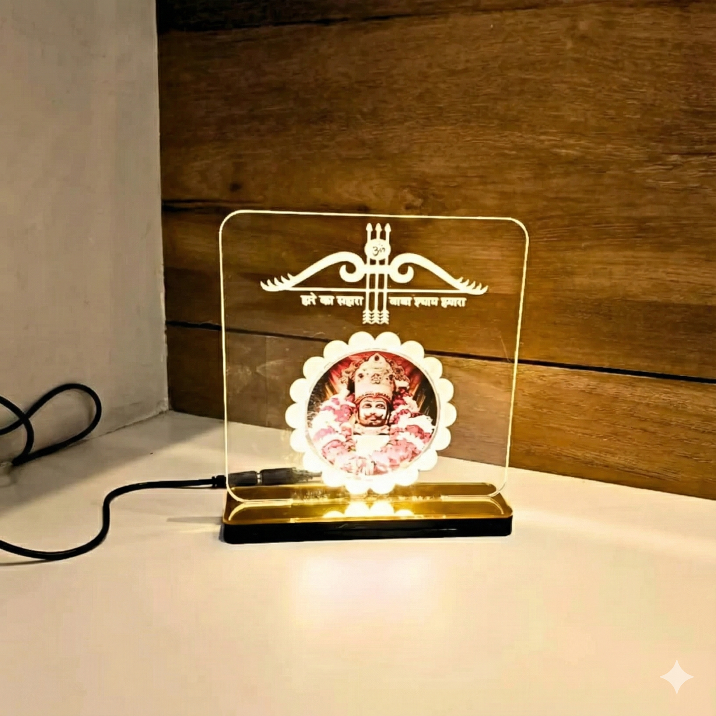 Khatu Shyam Ji Idol LED Light Glow Frame
