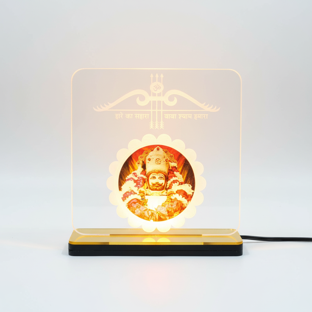 Khatu Shyam Ji Idol LED Light Glow Frame