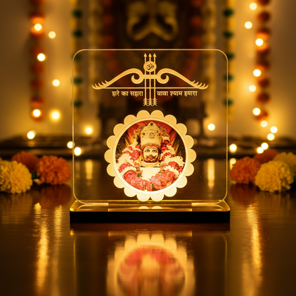 Khatu Shyam Ji Idol LED Light Glow Frame